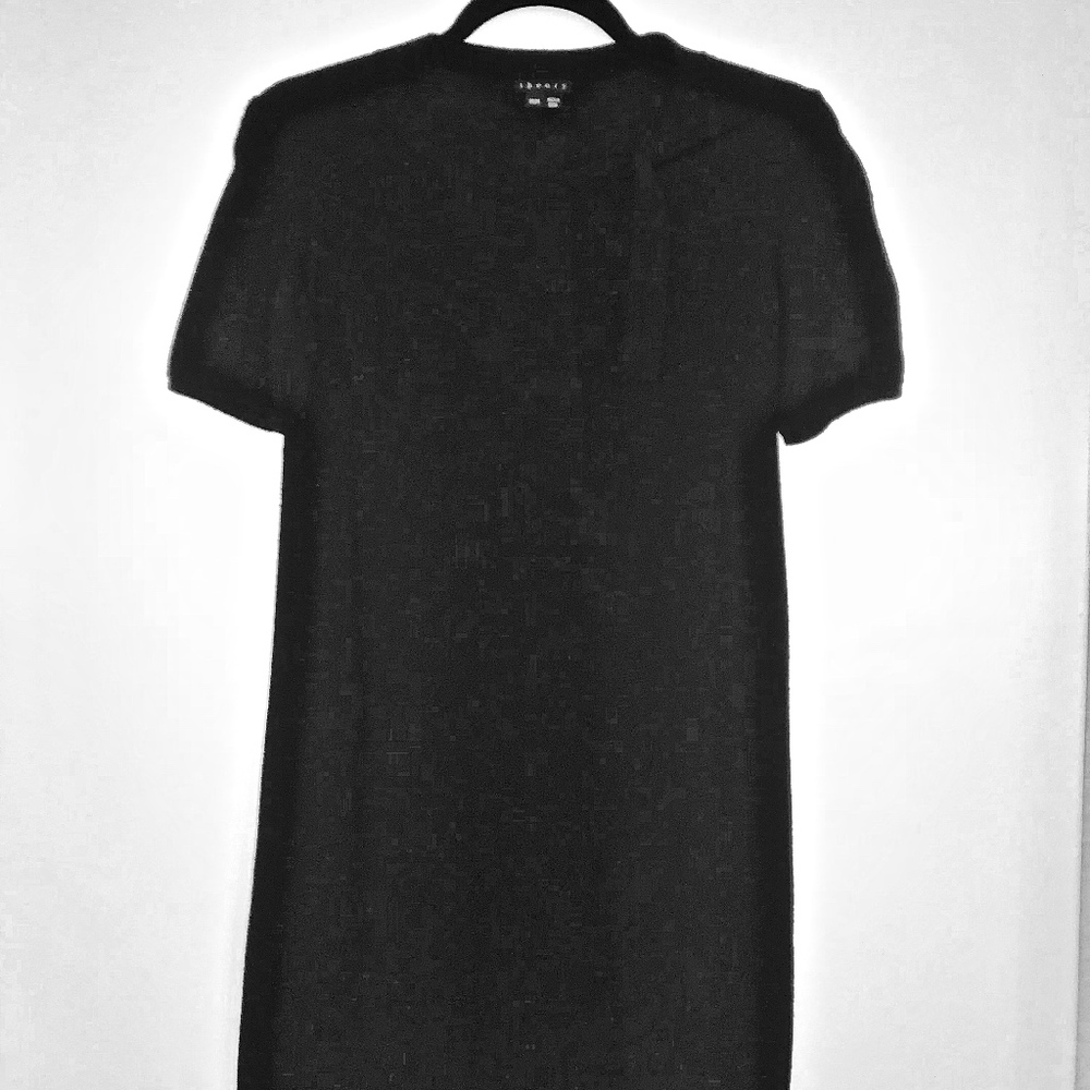 Theory Short Sleeve Sweater Dress (Black, size M)